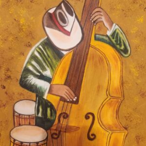 The Bass Player Jazz Music Art
